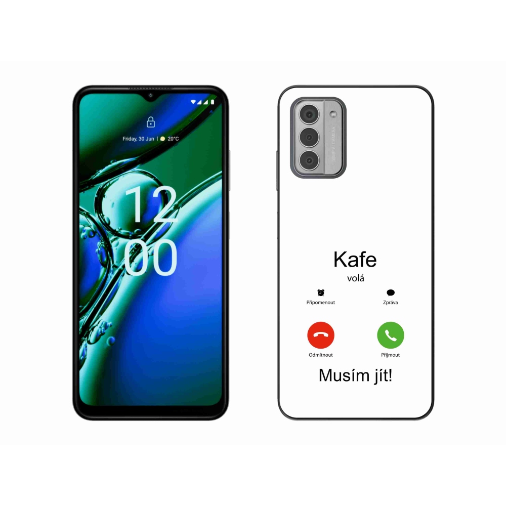 Gelový kryt mmCase na Nokia G42 - kafe volá bílé pozadí
