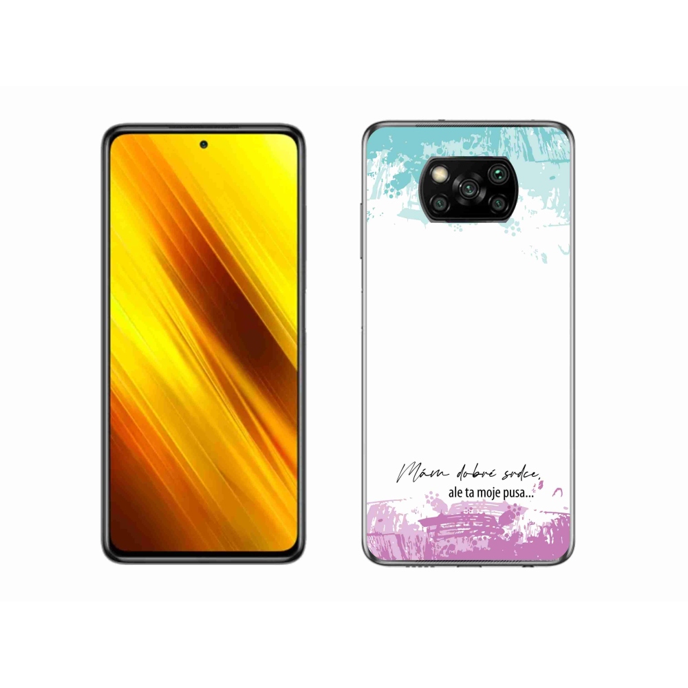 Gelový kryt mmCase na Xiaomi Poco X3 - vtipný text 3 bílé pozadí
