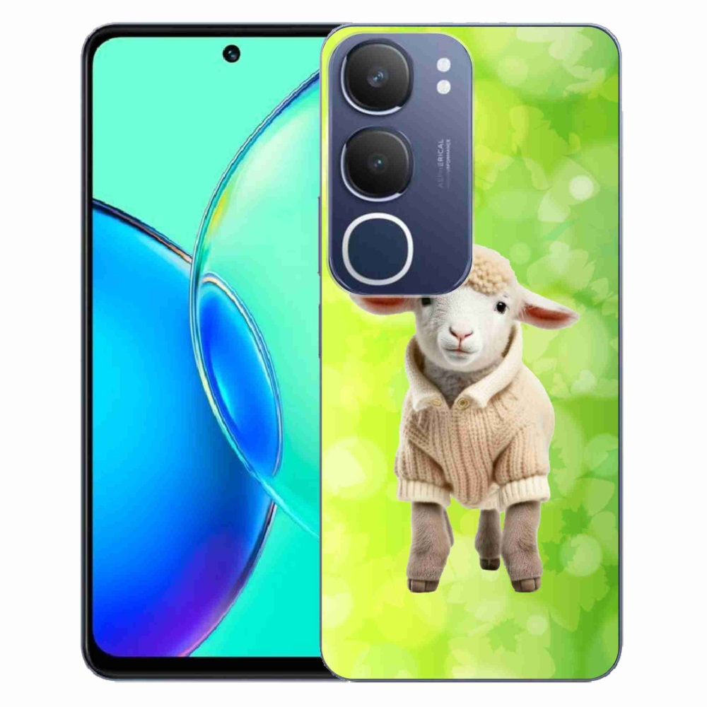 Gelový kryt mmCase na Vivo Y19s - jehně ve svetru