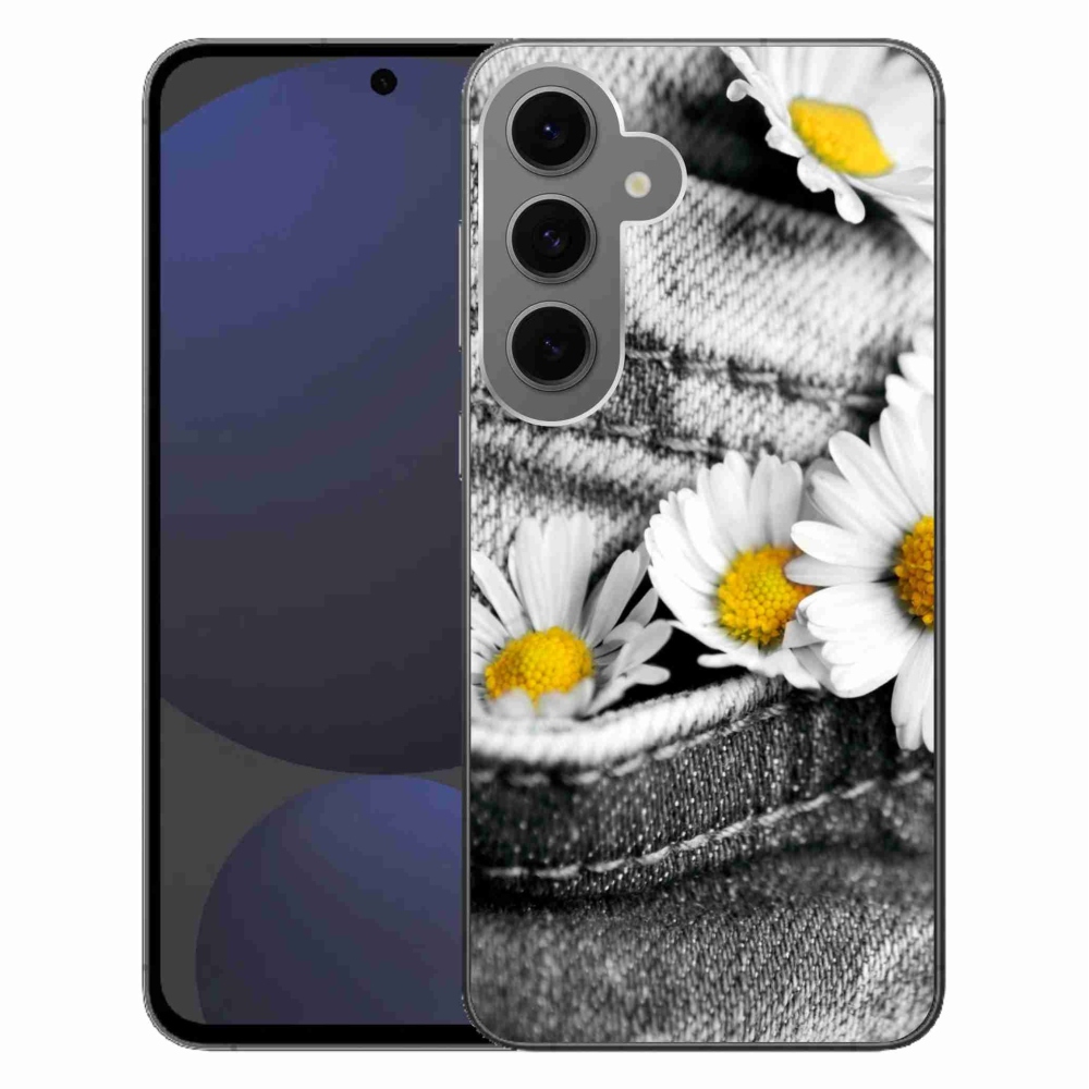 Gelový obal mmCase na Samsung Galaxy S24 FE - kopretiny