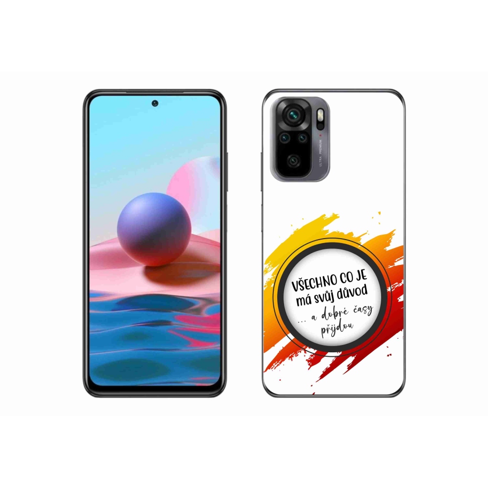 Gelový kryt mmCase na Xiaomi Redmi Note 10 4G - citát 3 bílé pozadí