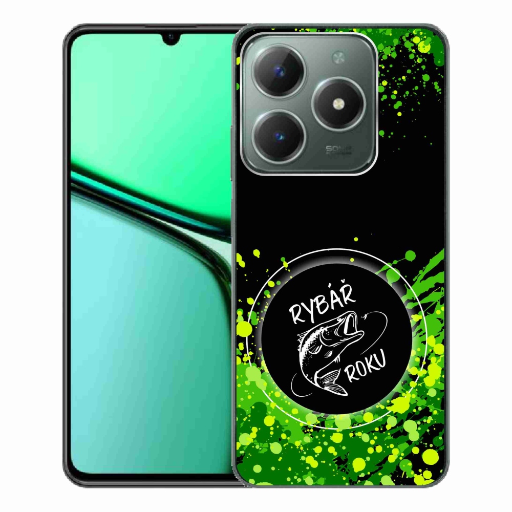 Gelový kryt mmCase na Realme C61 - rybář roku černé pozadí