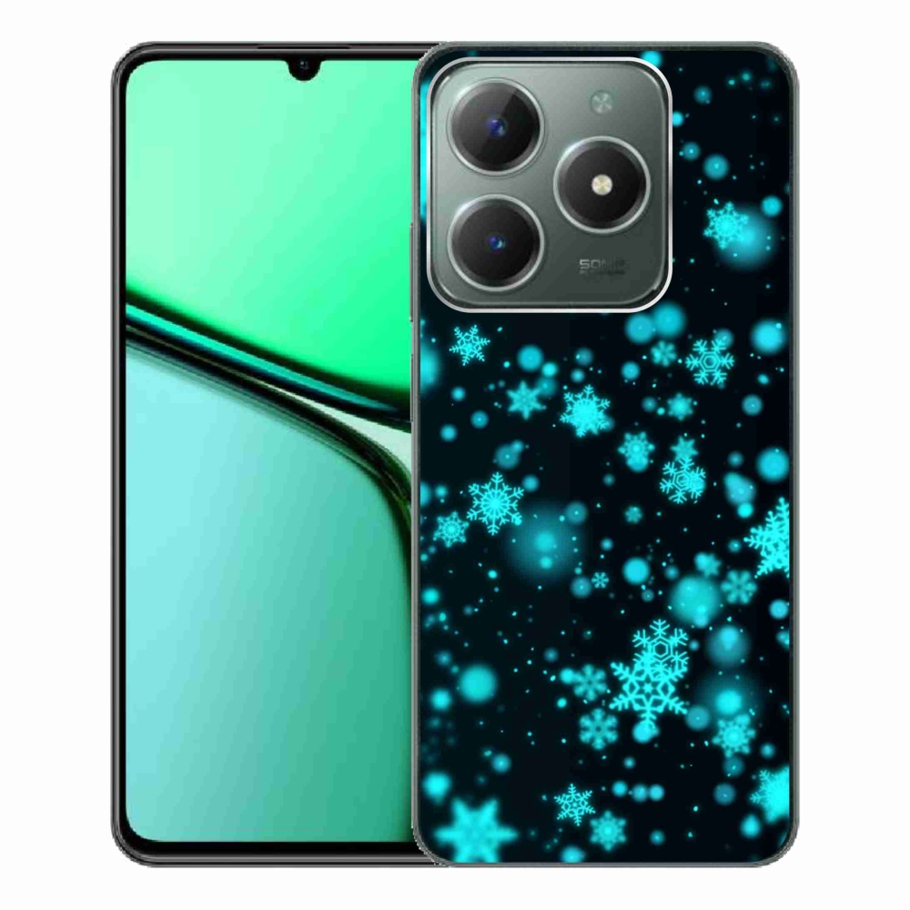 Gelový kryt mmCase na Realme C61 - sněhové vločky 1