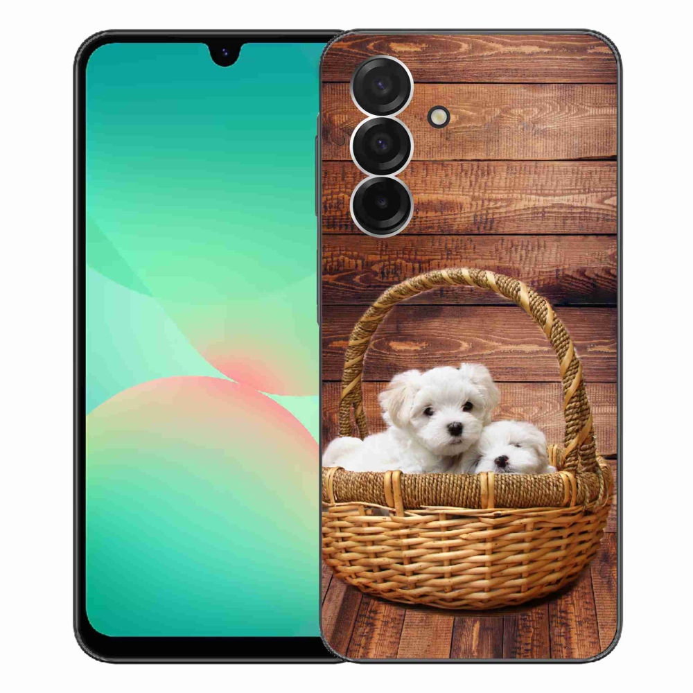 Gelový kryt mmCase na Samsung Galaxy A26 5G - štěňátka