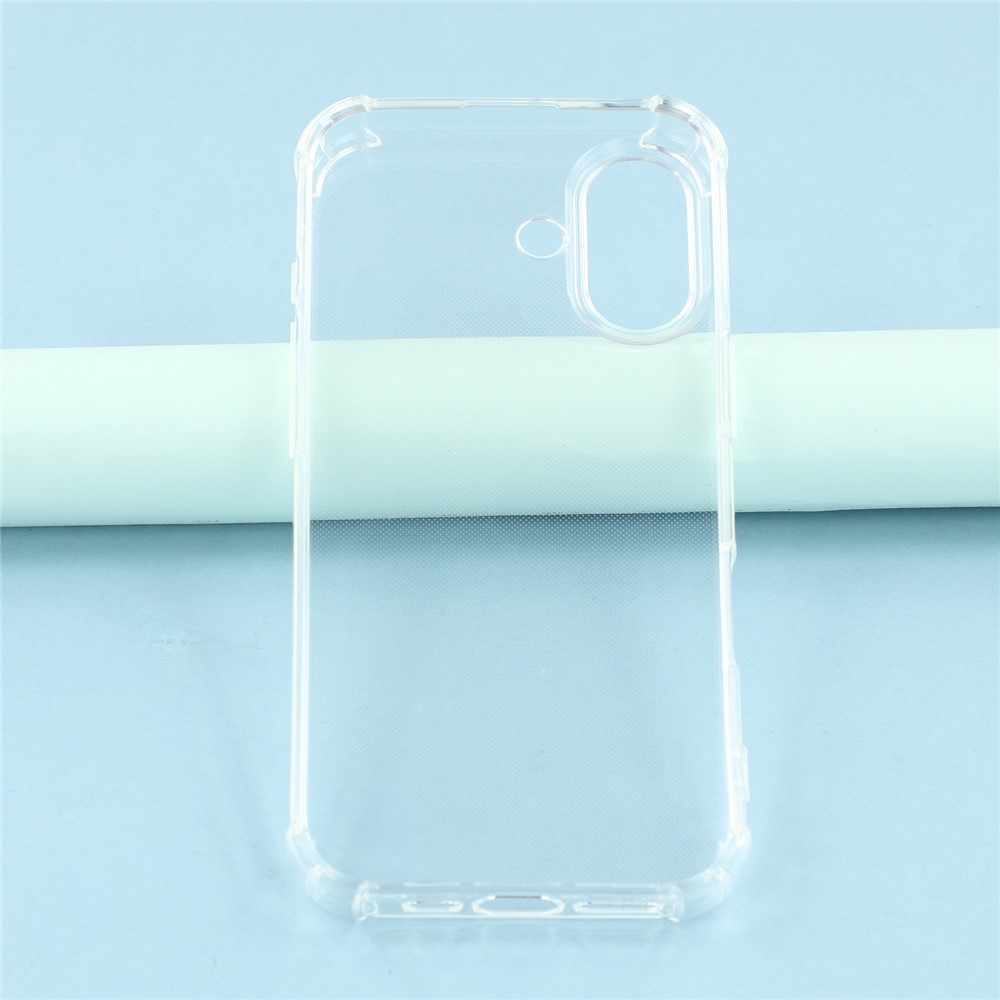 Průhledný gelový obal s vyztuženými rohy na iPhone 17