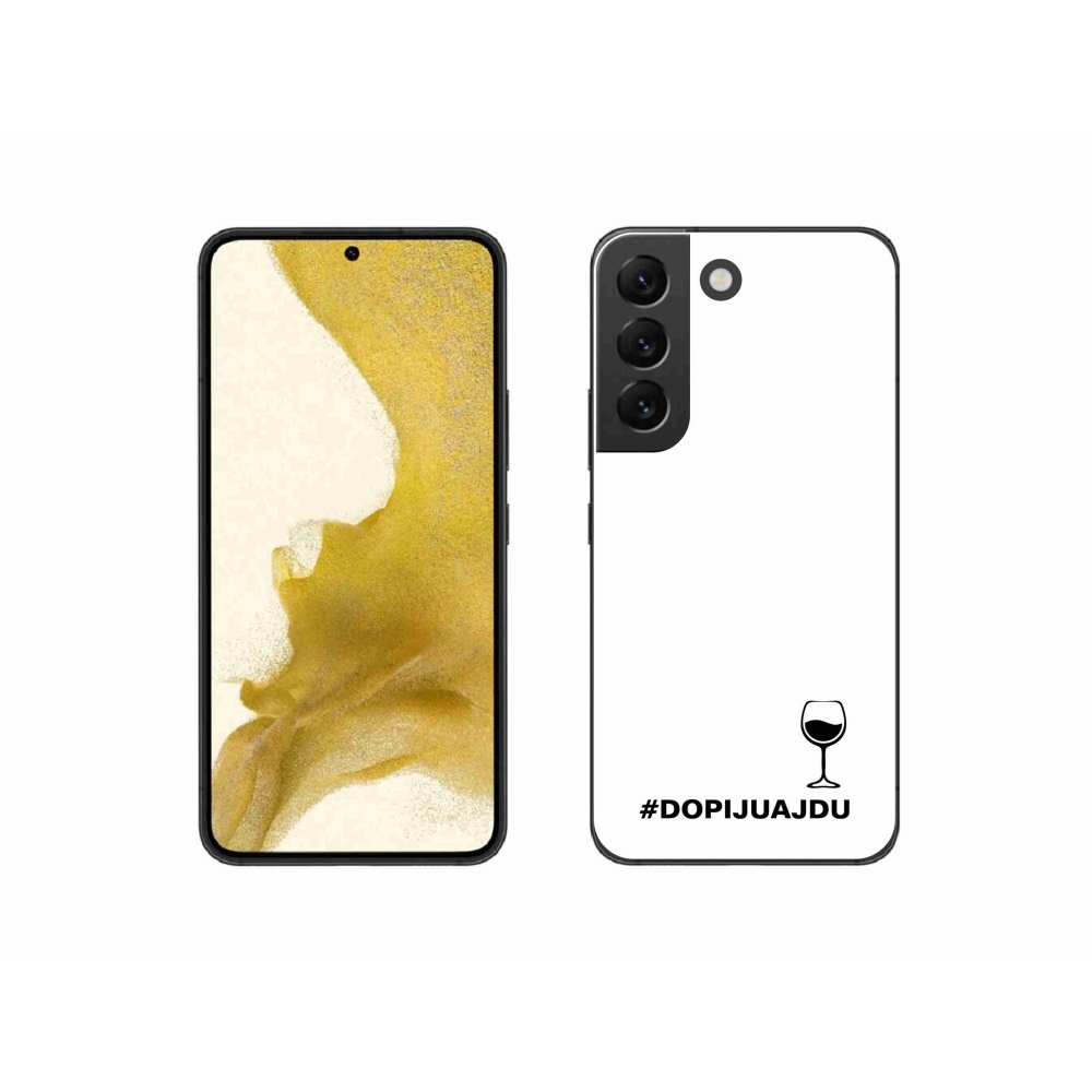 Gelový kryt mmCase na Samsung Galaxy S22 5G - vinný motiv bílé pozadí