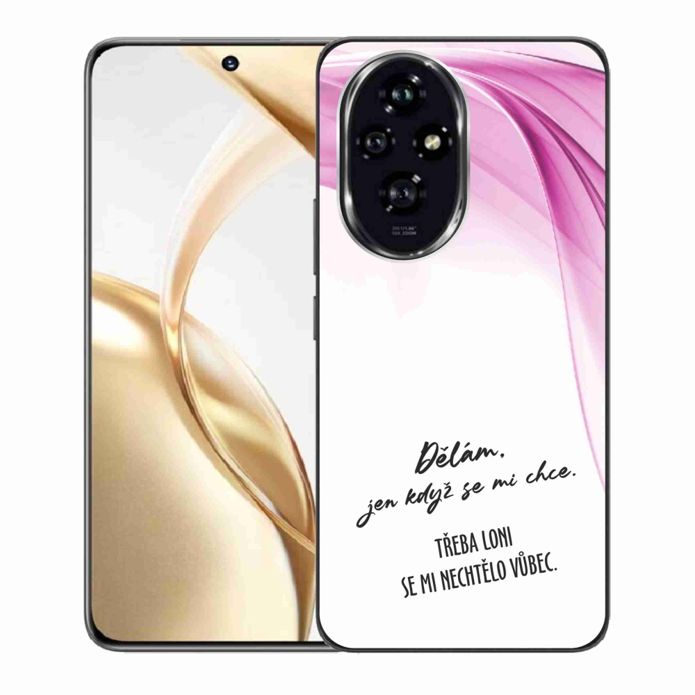 Gelový kryt mmCase na Honor 200 5G - vtipný text 12 bílé pozadí