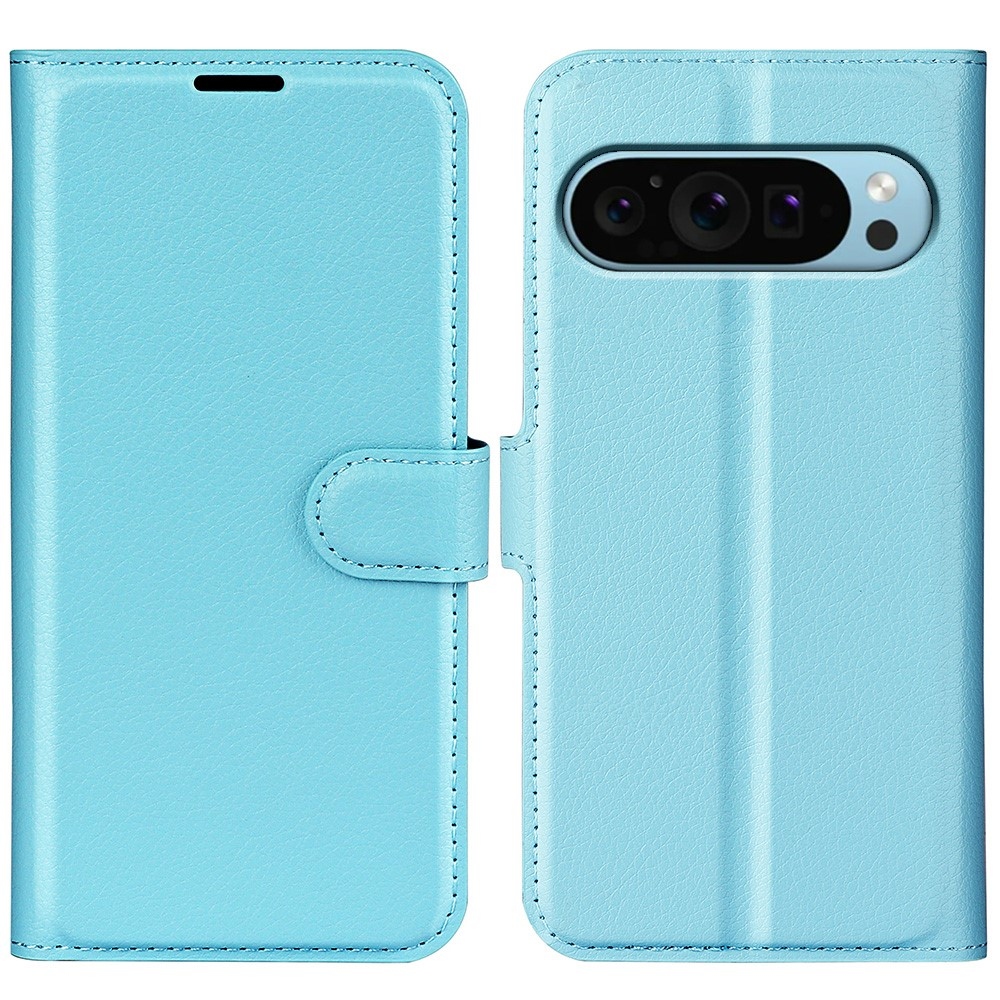 Litchi knížkové pouzdro na Google Pixel 9/9 Pro - modré