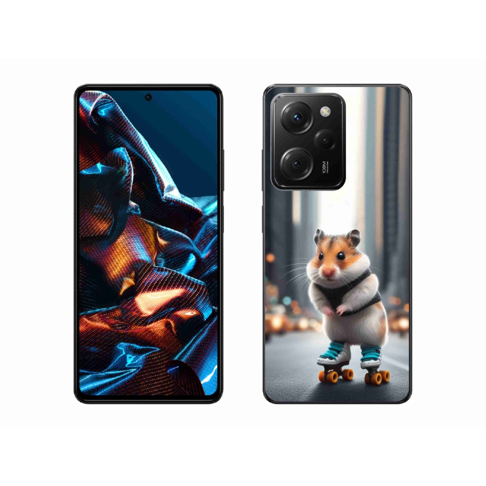 Gelový kryt mmCase na Xiaomi Poco X5 Pro 5G - křeček na bruslích