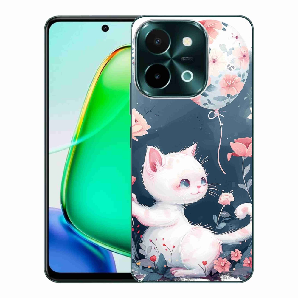 Gelový kryt mmCase na Vivo Y28 - kotě s balónkem