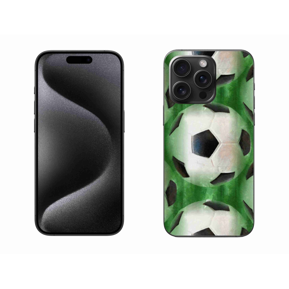Gelový kryt mmCase na iPhone 15 Pro Max - fotbalový míč