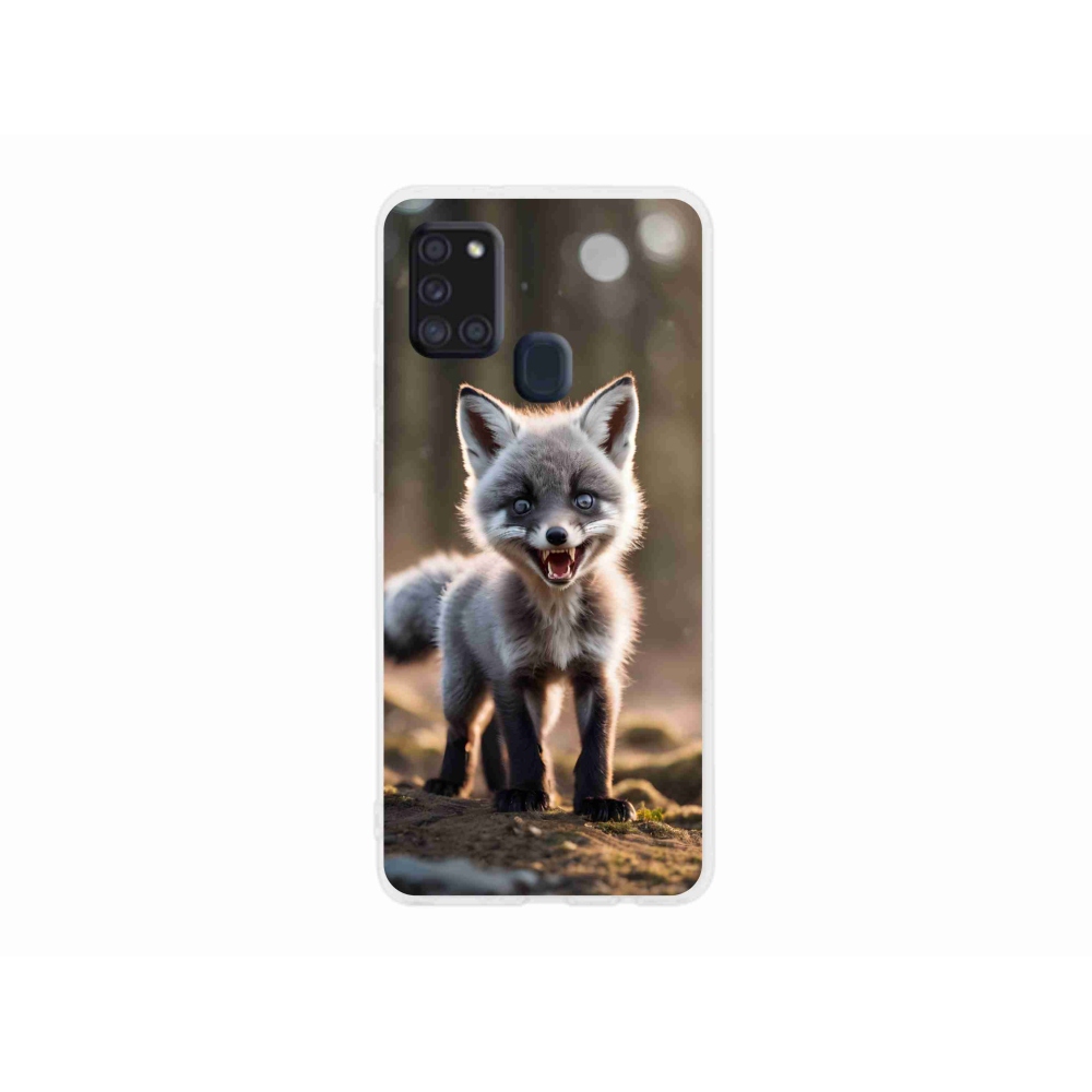 Gelový kryt mmCase na Samsung Galaxy A21s - rozzuřená liška