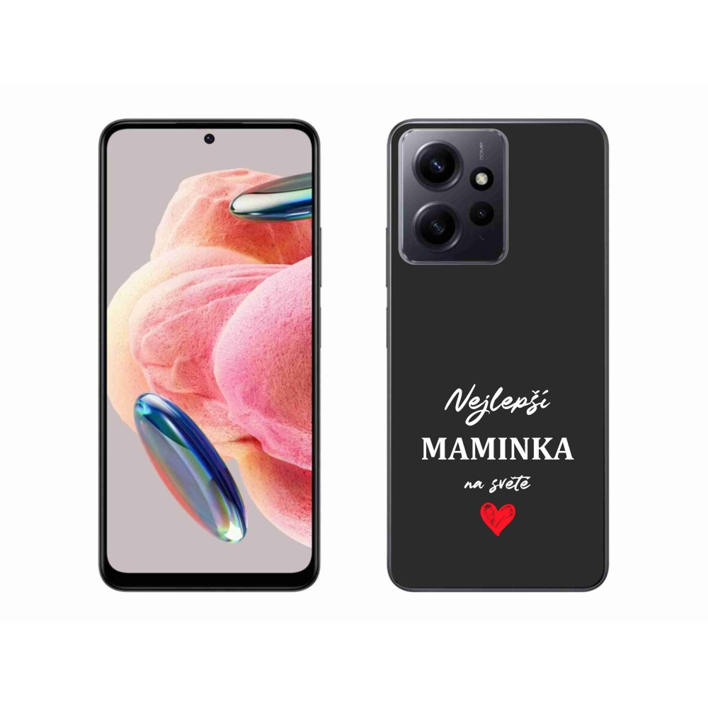 Gelový kryt mmCase na Xiaomi Redmi Note 12 4G - nejlepší maminka 1 černé pozadí