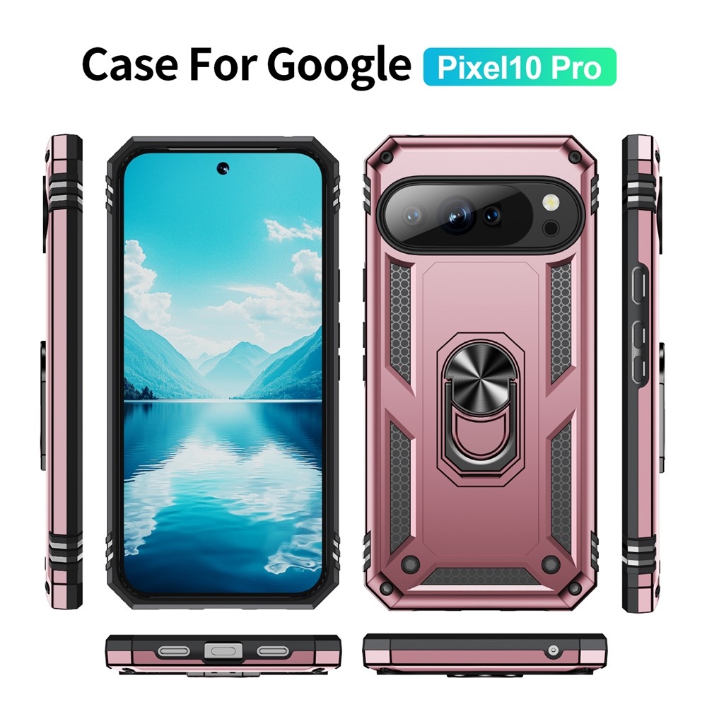 Ring odolný kryt na Google Pixel 10 Pro/Pixel 10 - růžovozlatý