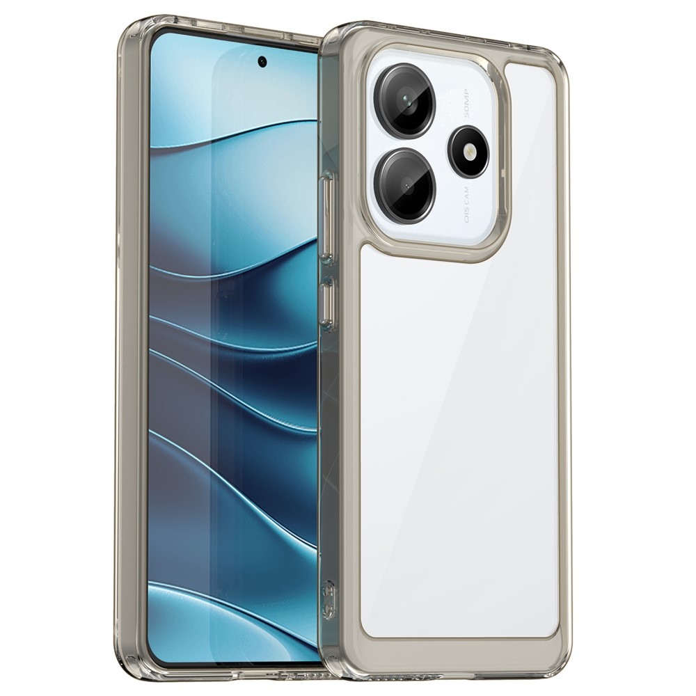 Gelový obal s pevnými zády na Xiaomi Redmi Note 14 5G - šedý