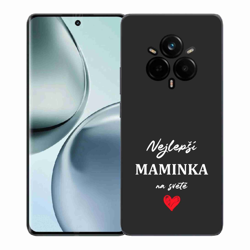 Gelový kryt mmCase na Realme 14 Pro+ 5G - nejlepší maminka 1 černé pozadí