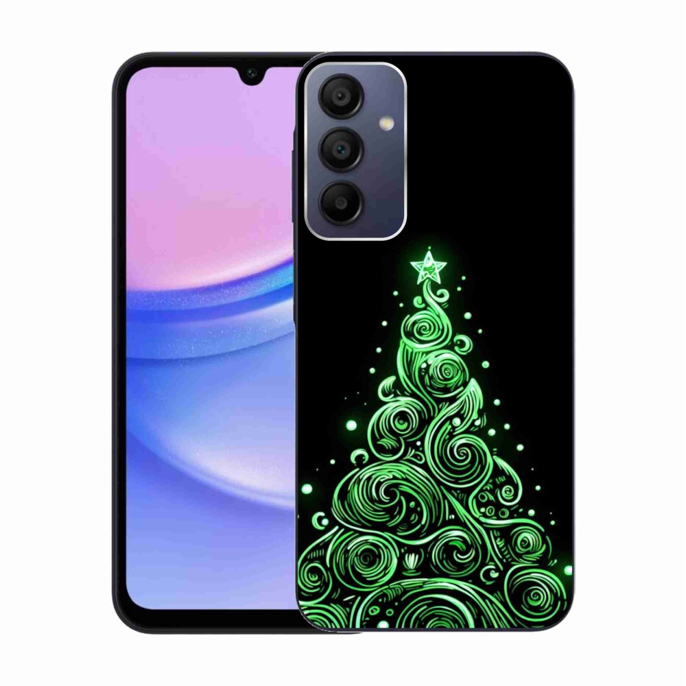 Gelový kryt mmCase na Samsung Galaxy A15 4G/5G - neonový vánoční stromek 3