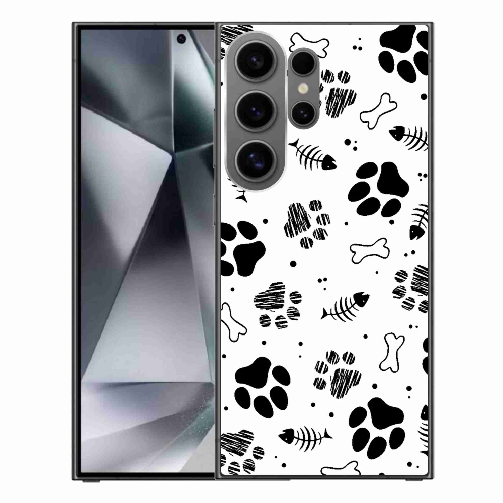 Gelový kryt mmCase na Samsung Galaxy S24 Ultra - psí tlapky 1