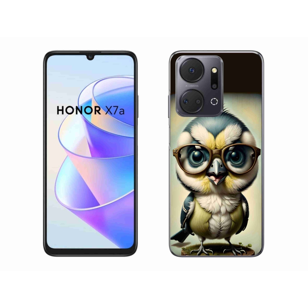 Gelový kryt mmCase na Honor X7a - mládě s brýlemi
