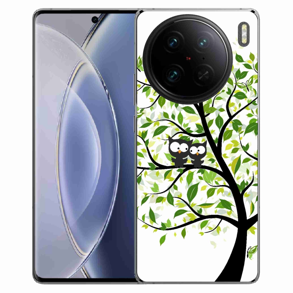 Gelový kryt mmCase na Vivo X90 Pro - sovičky na stromě