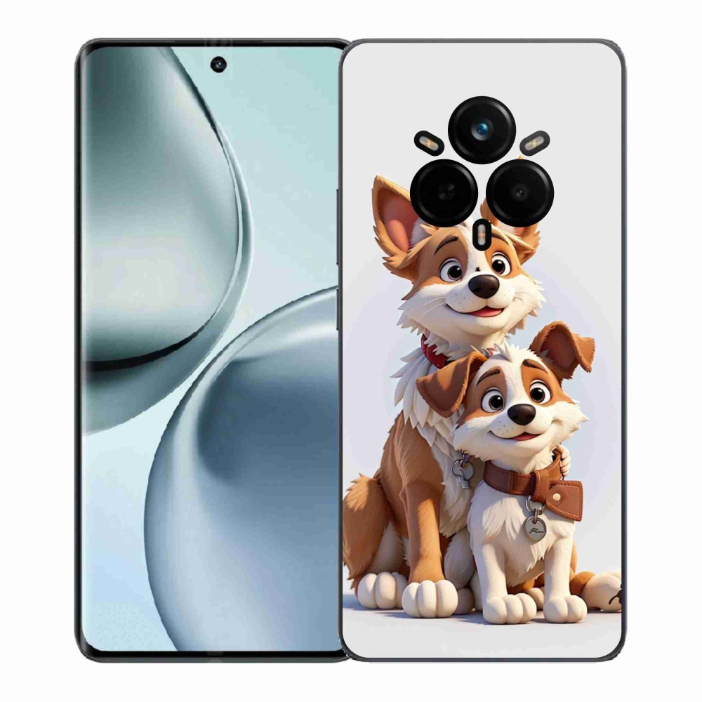 Gelový kryt mmCase na Realme 14 Pro+ 5G - kreslení psi