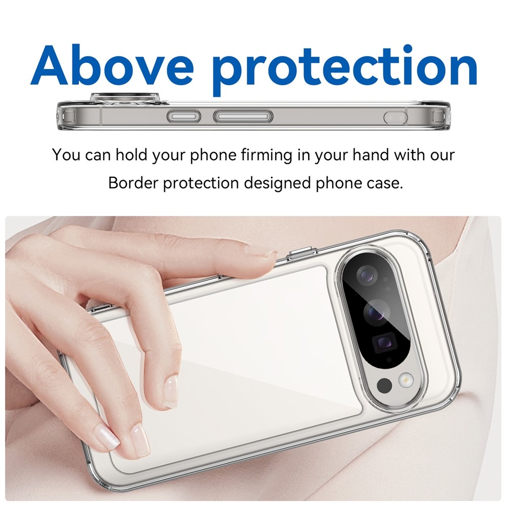 Gelový obal s pevnými zády na Google Pixel 10 Pro/Pixel 10 - průhledný