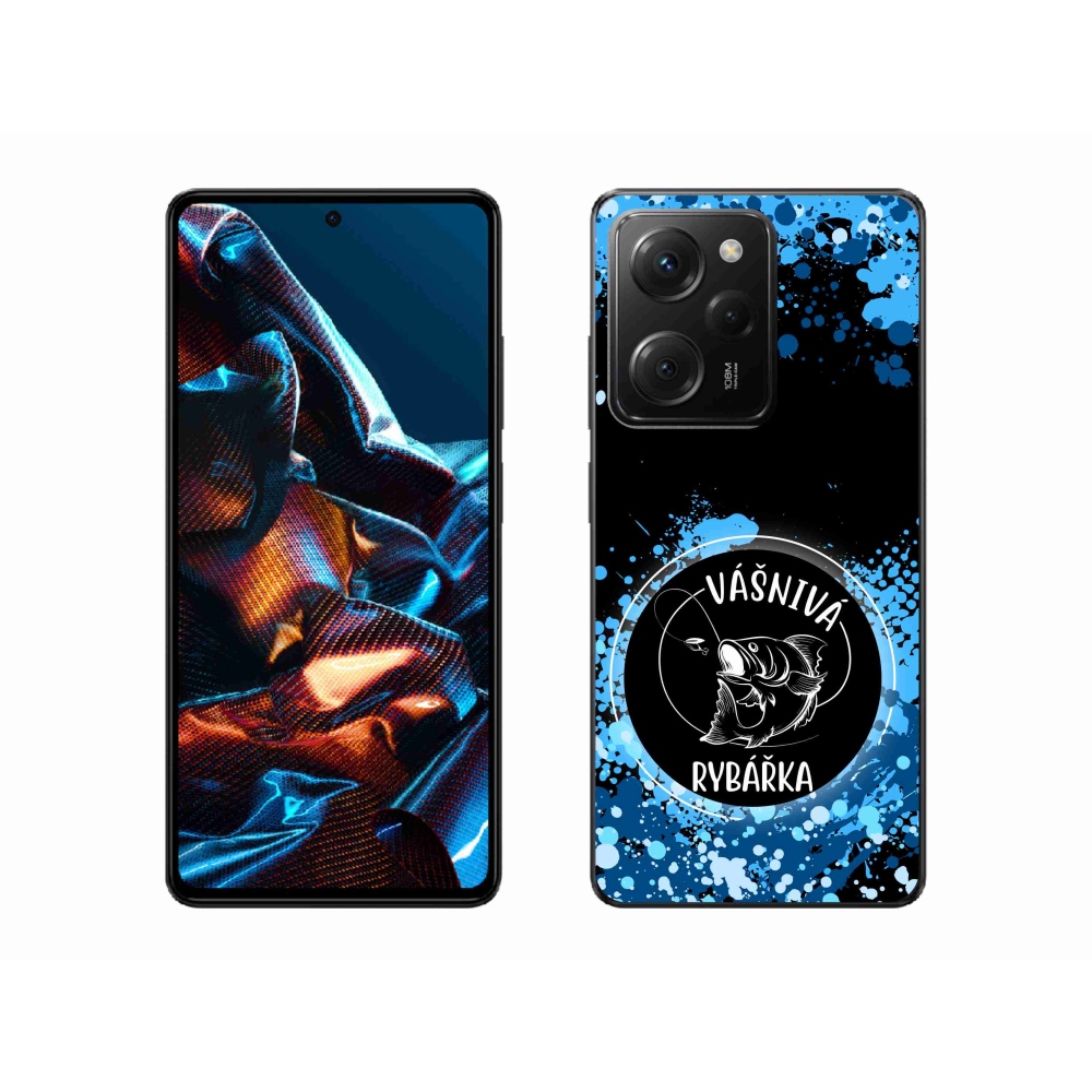 Gelový kryt mmCase na Xiaomi Poco X5 Pro 5G - vášnivá rybářka černé pozadí