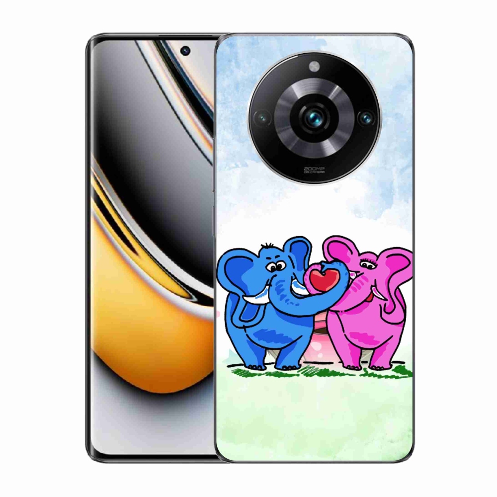 Gelový kryt mmCase na Realme 11 Pro/11 Pro+ - zamilovaní sloni