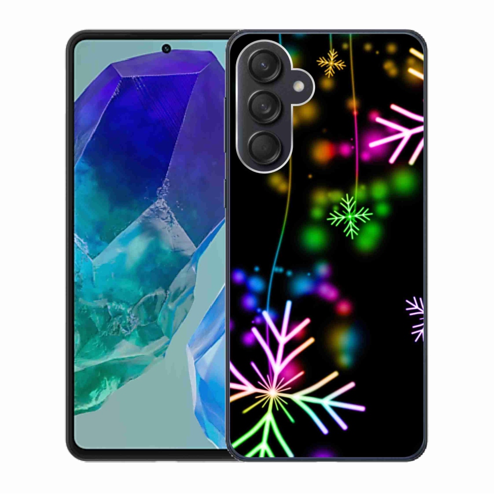 Gelový kryt mmCase na Samsung Galaxy M55 5G - barevné vločky