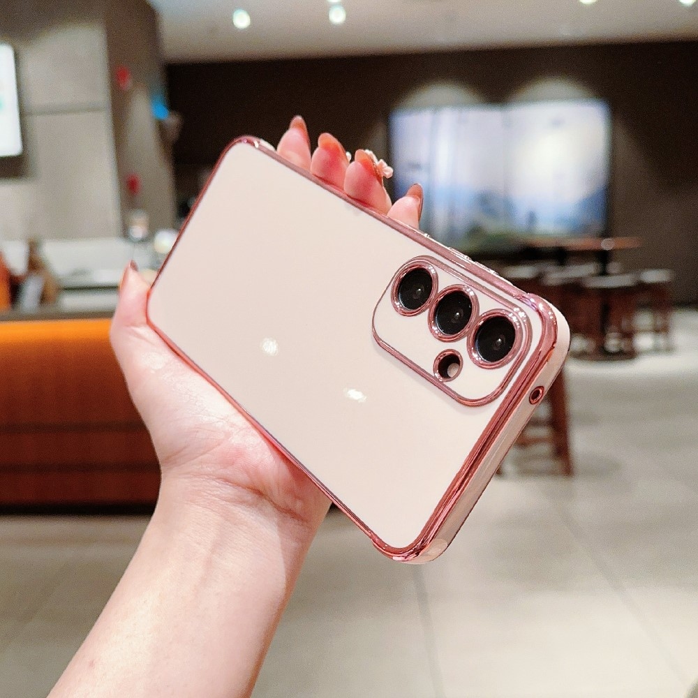 Frame gelový obal na Samsung Galaxy S25+ - růžový
