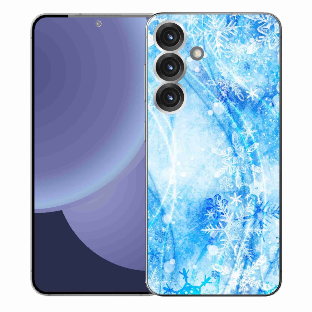 Gelový kryt mmCase na Samsung Galaxy S25+ - sněhové vločky