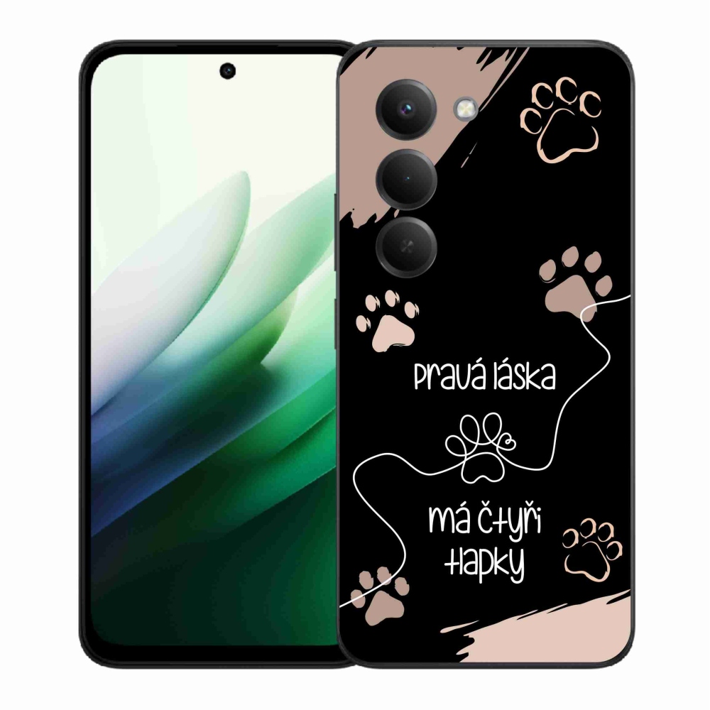 Gelový kryt mmCase na Xiaomi Redmi 15 5G - psí motiv 1 černé pozadí