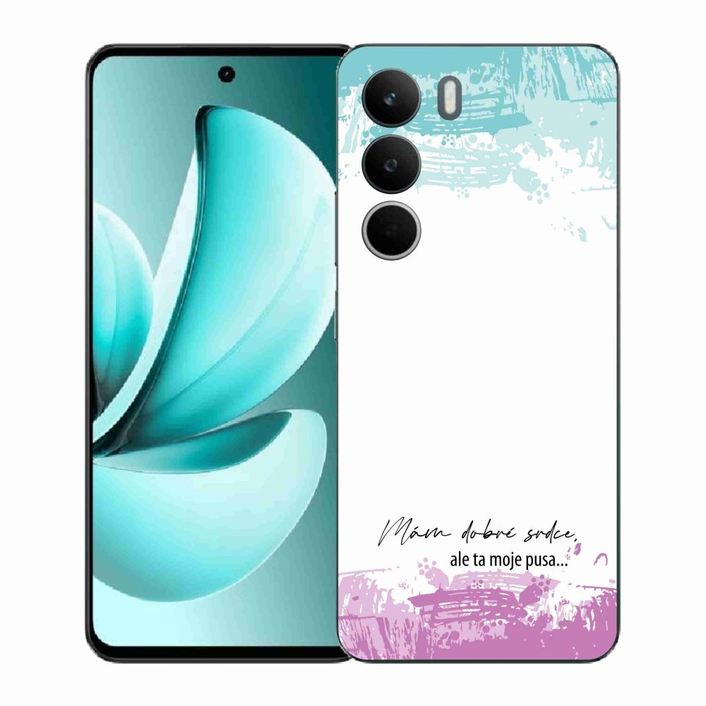 Gelový kryt mmCase na Realme C71 - vtipný text 3 bílé pozadí
