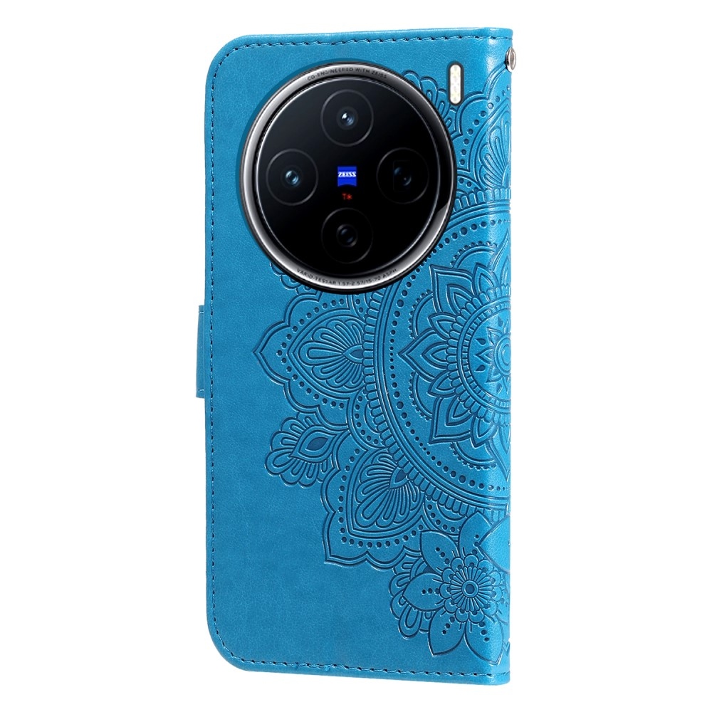 Mandala knížkové pouzdro na Vivo X200 5G - modré