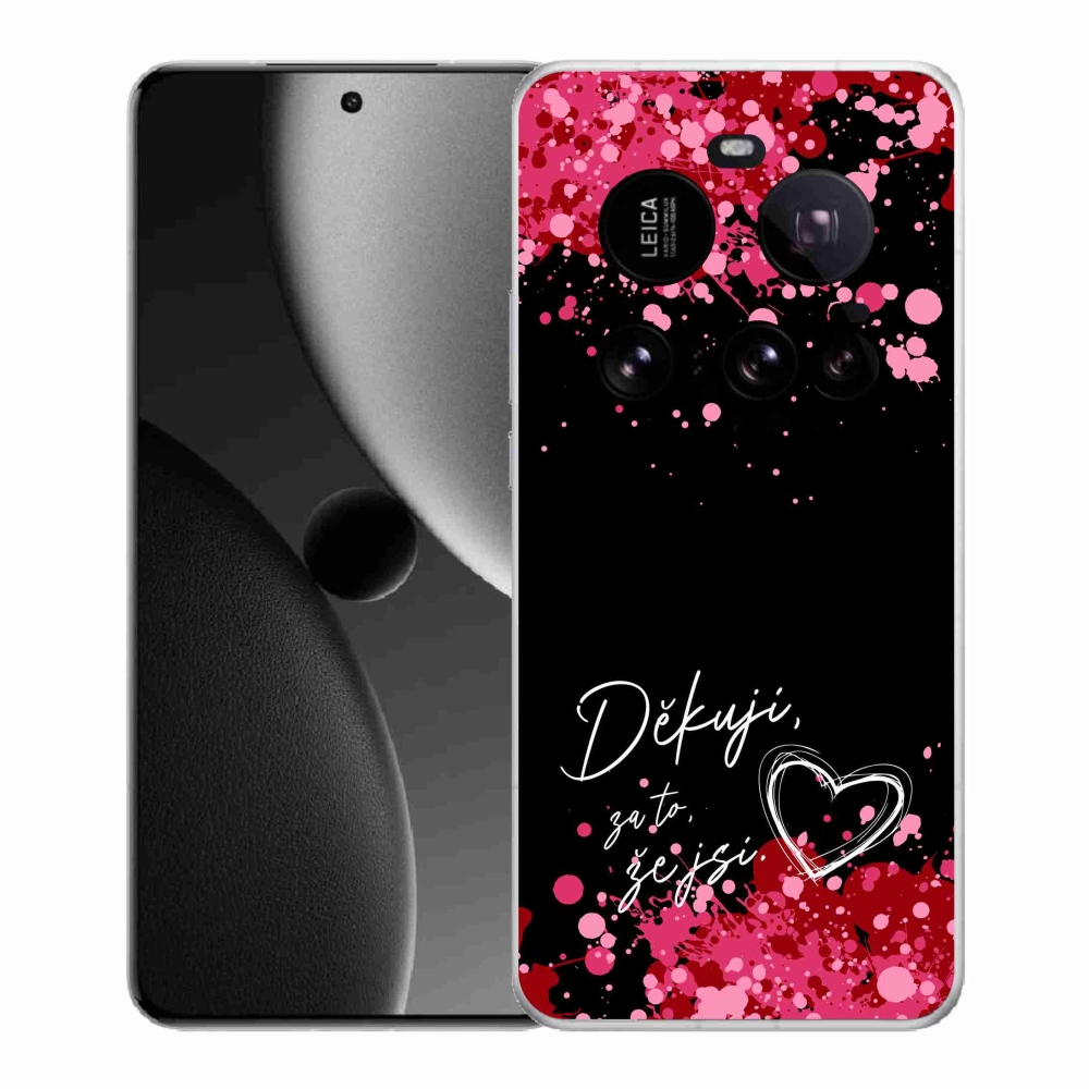 Gelový kryt mmCase na Xiaomi 15 Ultra - zamilovaný text 2 černé pozadí