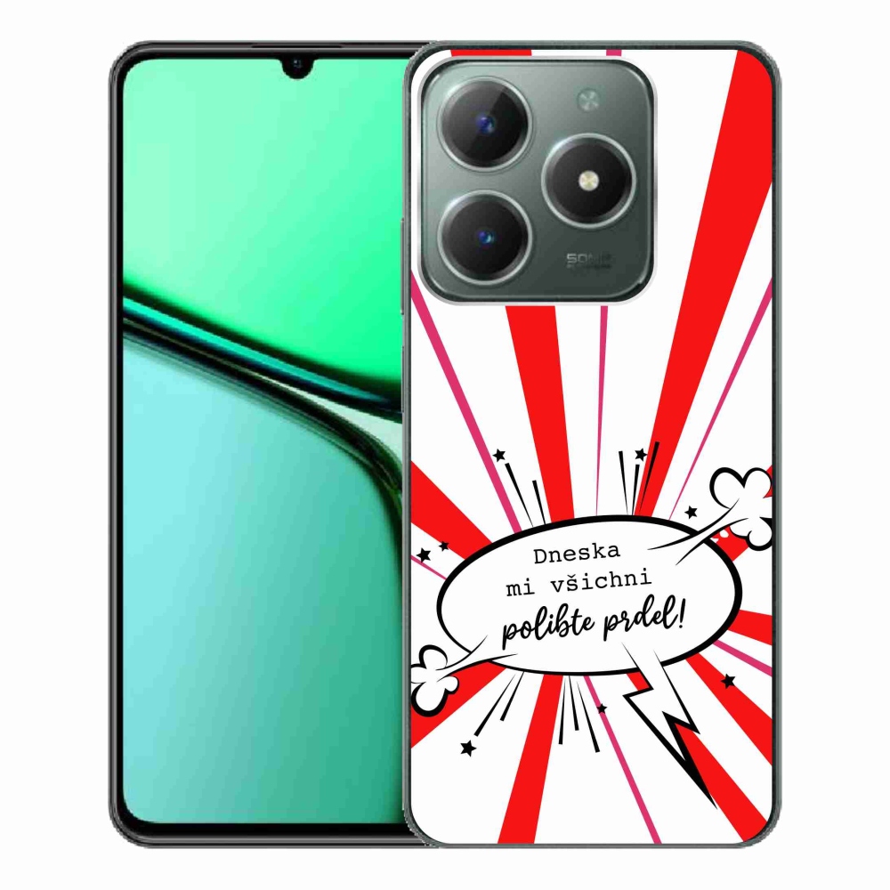 Gelový kryt mmCase na Realme C61 - vtipný text 15 bílé pozadí
