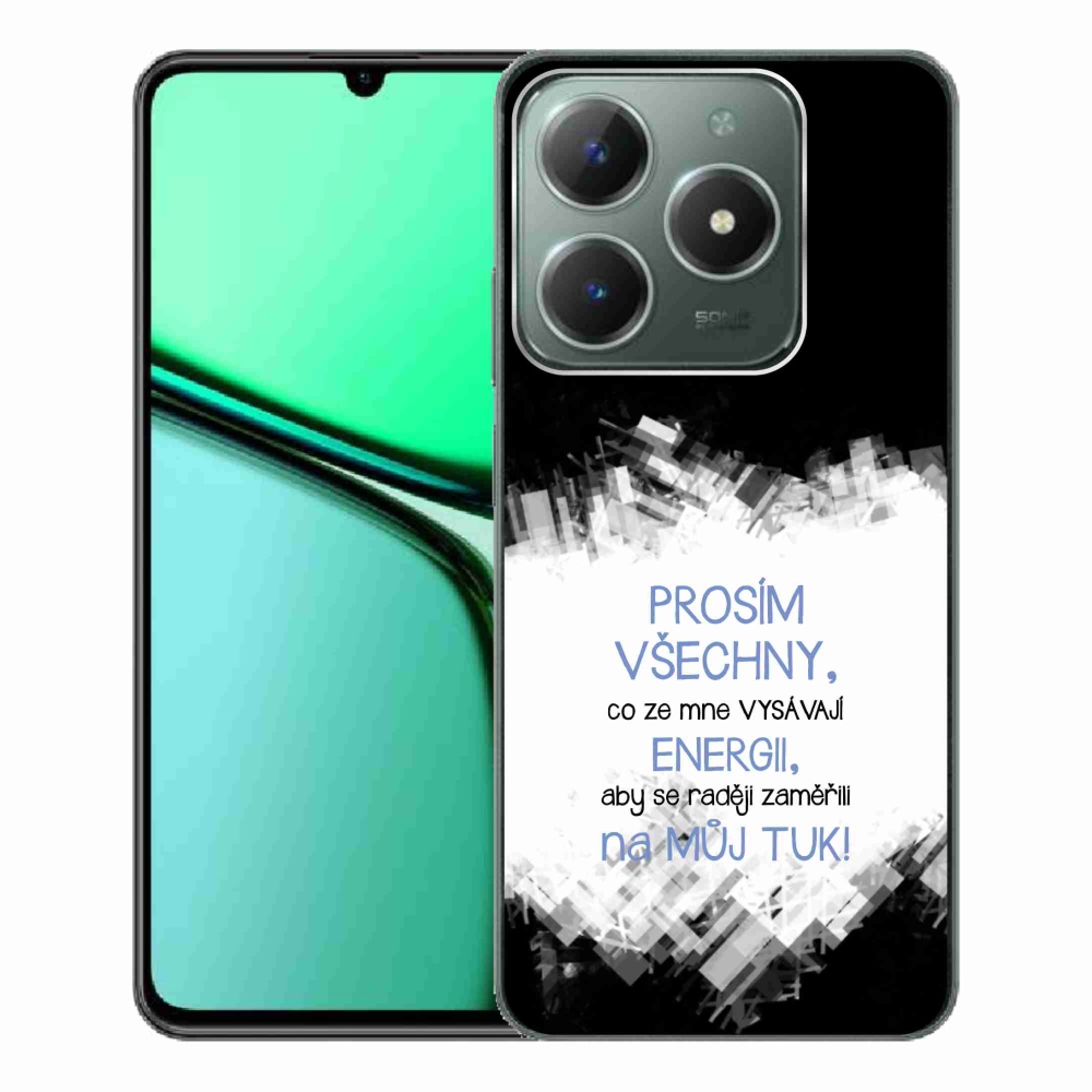 Gelový kryt mmCase na Realme C61 - vtipný text 1 modrý