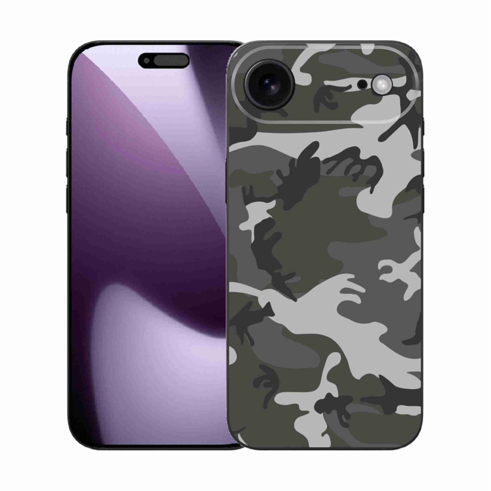 Gelový kryt mmCase na iPhone 17 Air - maskáčový vzor