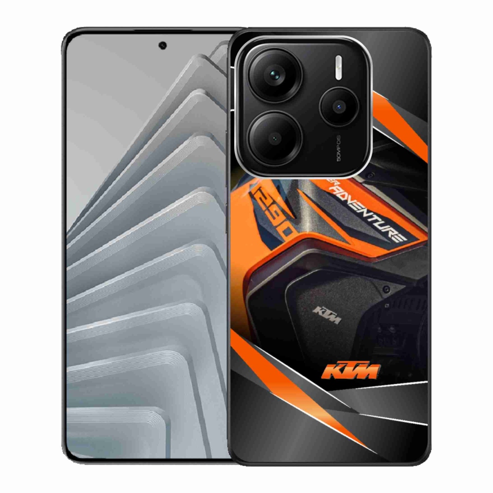 Gelový kryt mmCase na Xiaomi Redmi Note 14 5G - motorka ktm