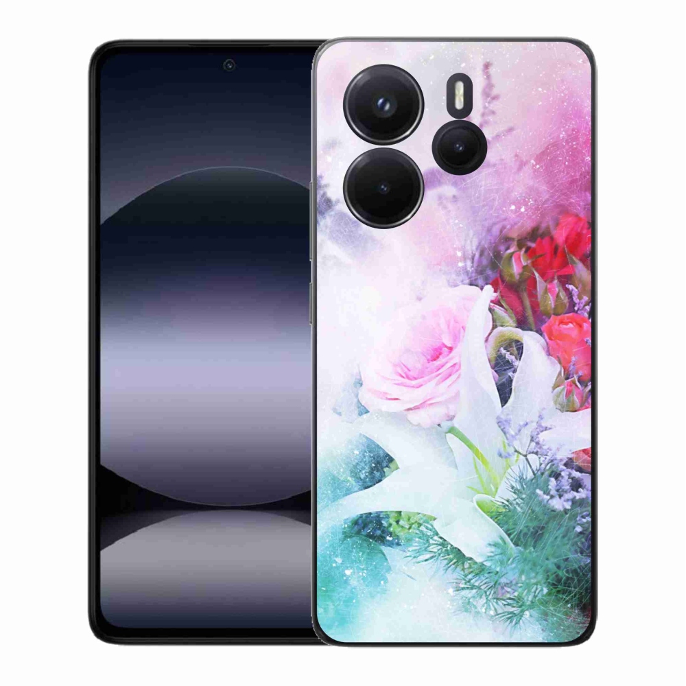 Gelový kryt mmCase na Xiaomi Redmi Note 14 - květiny 4