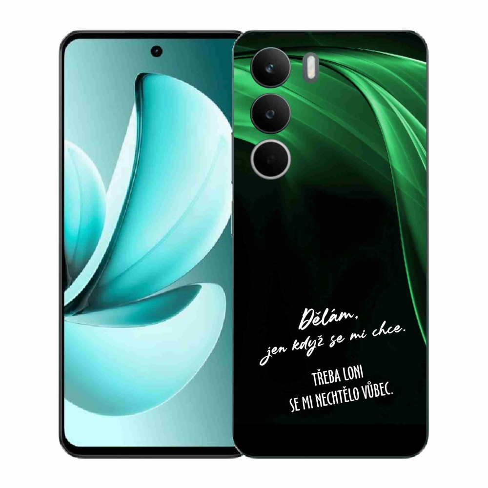 Gelový kryt mmCase na Realme C71 - vtipný text 12 černé pozadí