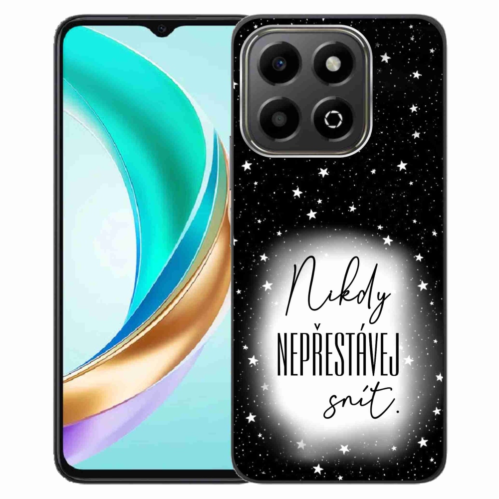 Gelový kryt mmCase na Honor X6b - citát 1 bíločerné pozadí