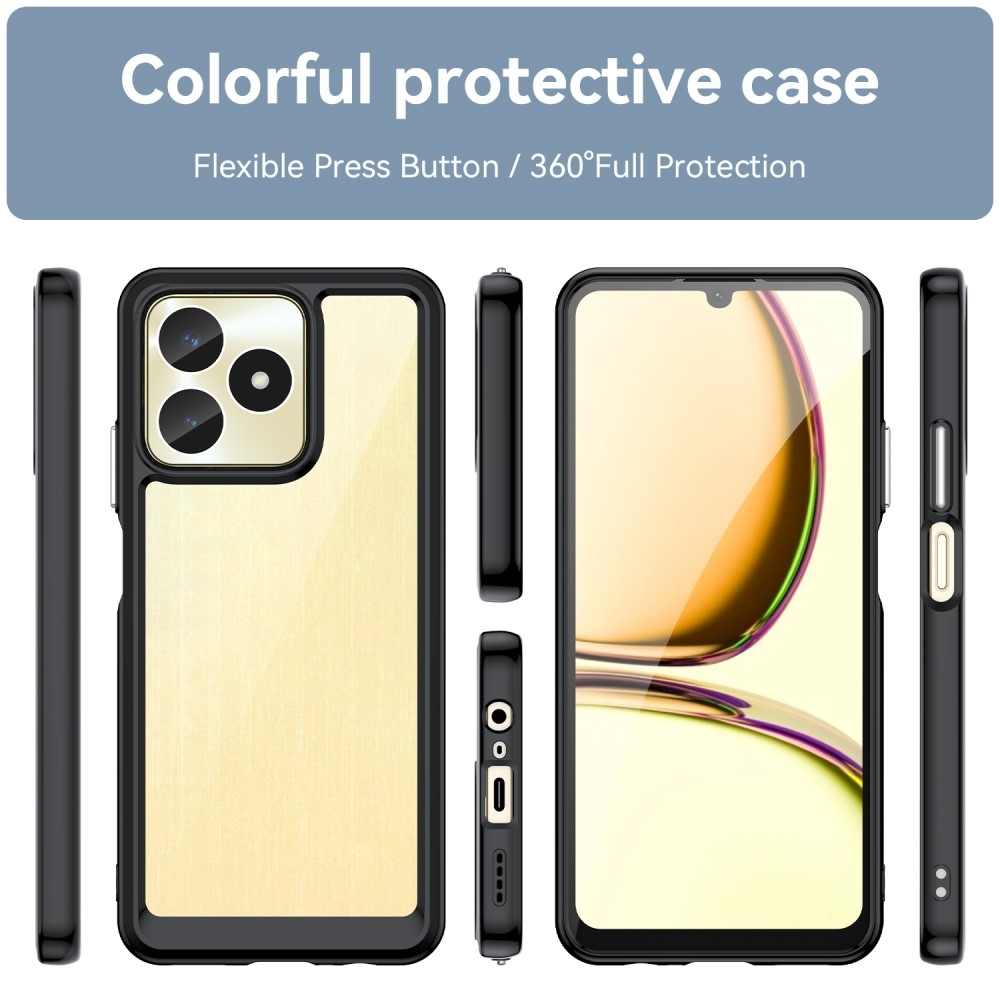 Gelový obal s pevnými zády na Realme C51/C53 - černý