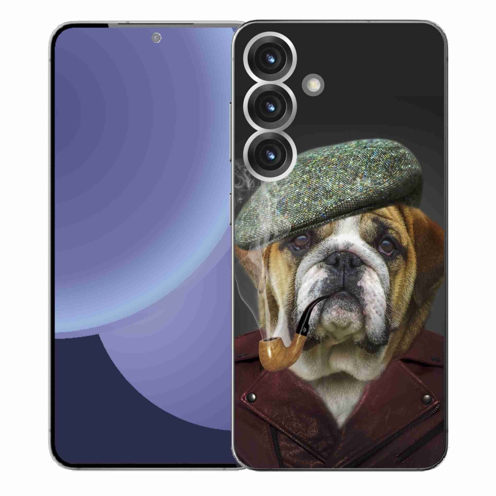 Gelový kryt mmCase na Samsung Galaxy S25+ - pes s fajfkou