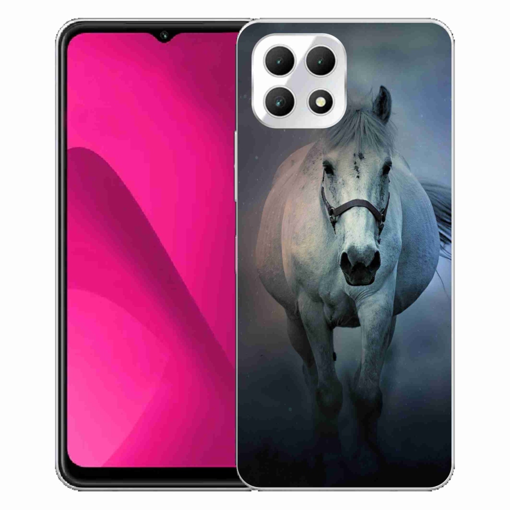 Gelový kryt mmCase na T-Mobile T Phone 2 - běžící bílý kůň