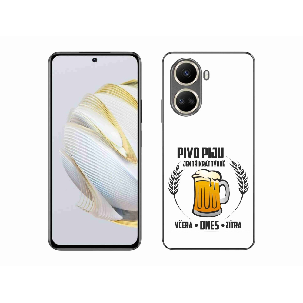 Gelový kryt mmCase na Huawei Nova 10 SE - pivní motiv bílé pozadí