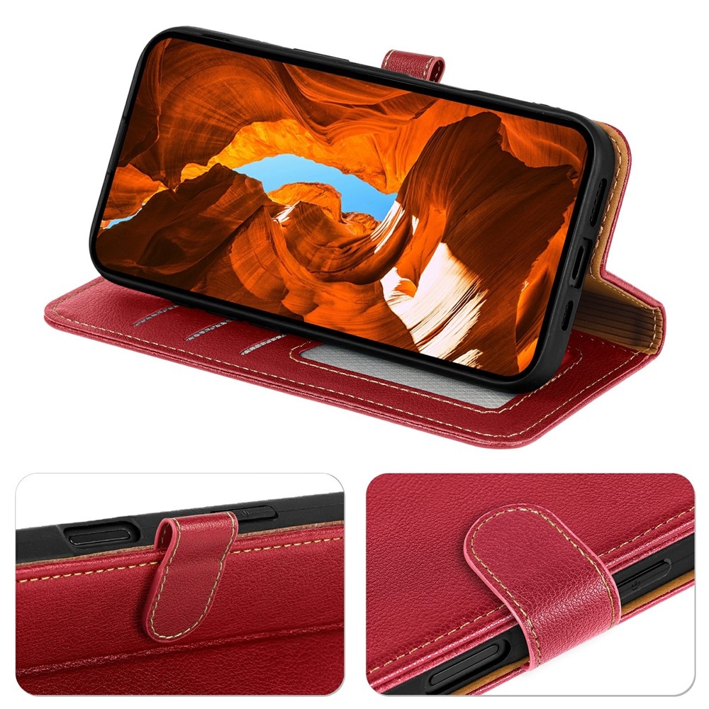 Clasp knížkové pouzdro na Xiaomi Redmi 15 5G - červené
