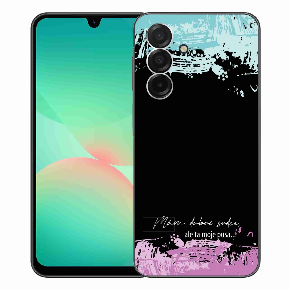Gelový kryt mmCase na Samsung Galaxy A26 5G - vtipný text 3 černé pozadí