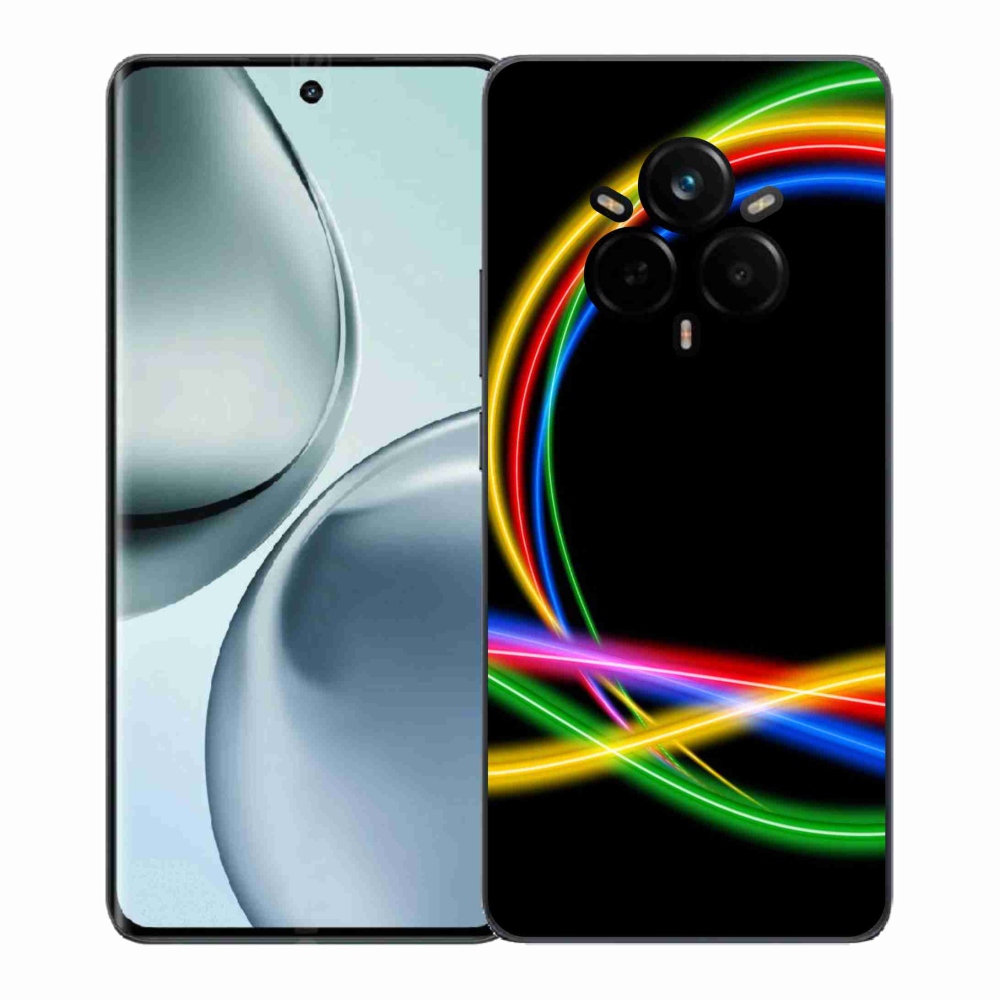 Gelový kryt mmCase na Realme 14 Pro+ 5G - neonové kruhy