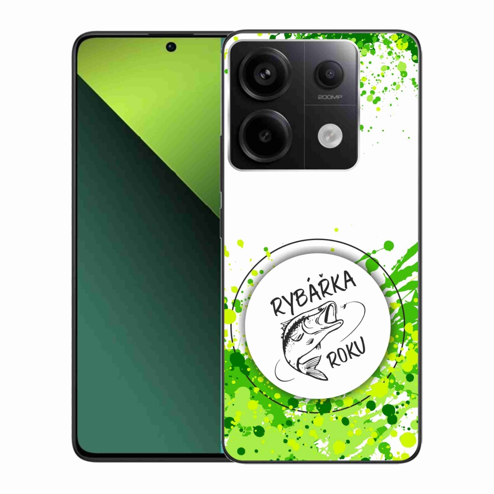 Gelový kryt mmCase na Xiaomi Redmi Note 13 Pro 5G/Poco X6 5G - rybářka roku bílé pozadí